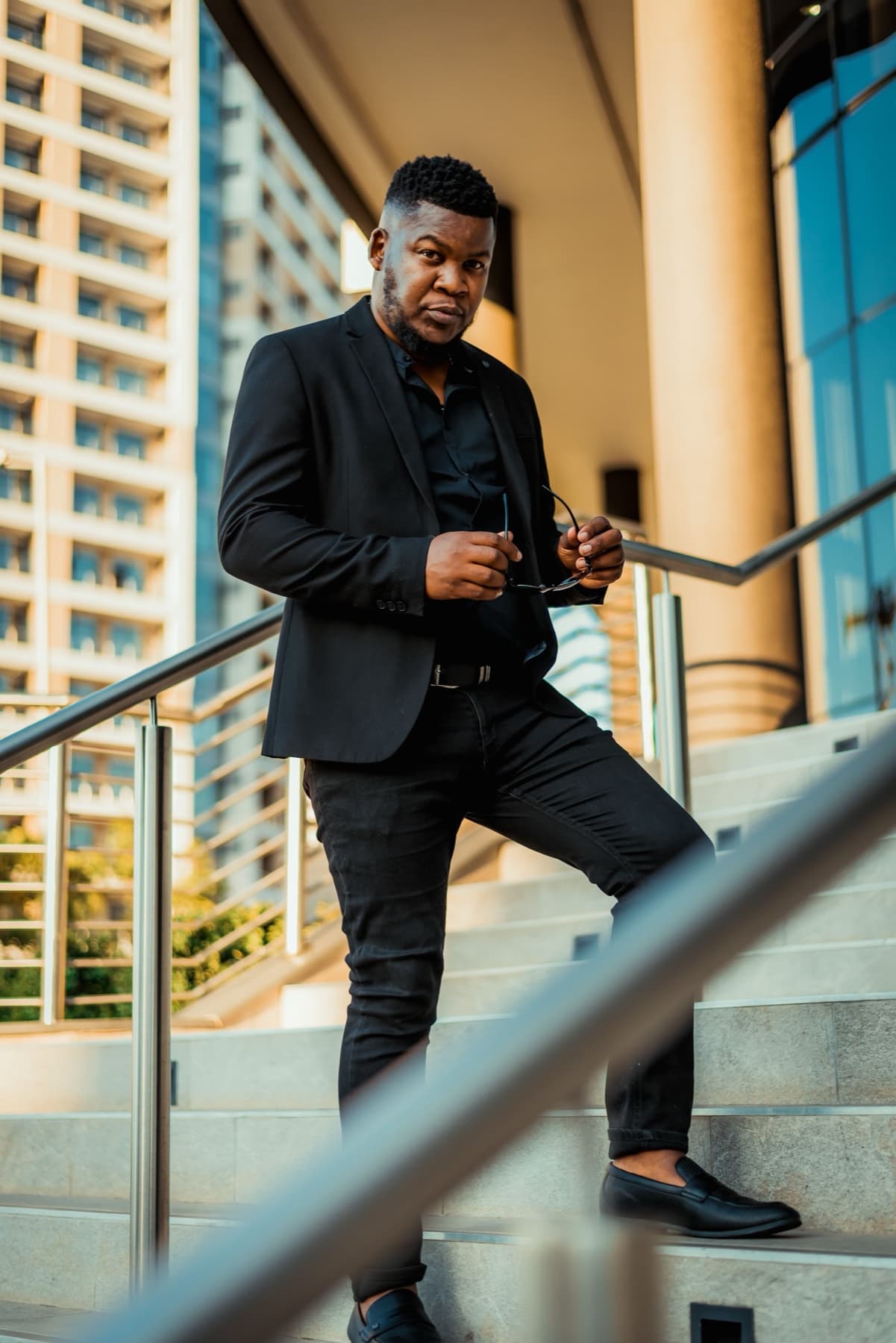 Volt team member outside a modern office building