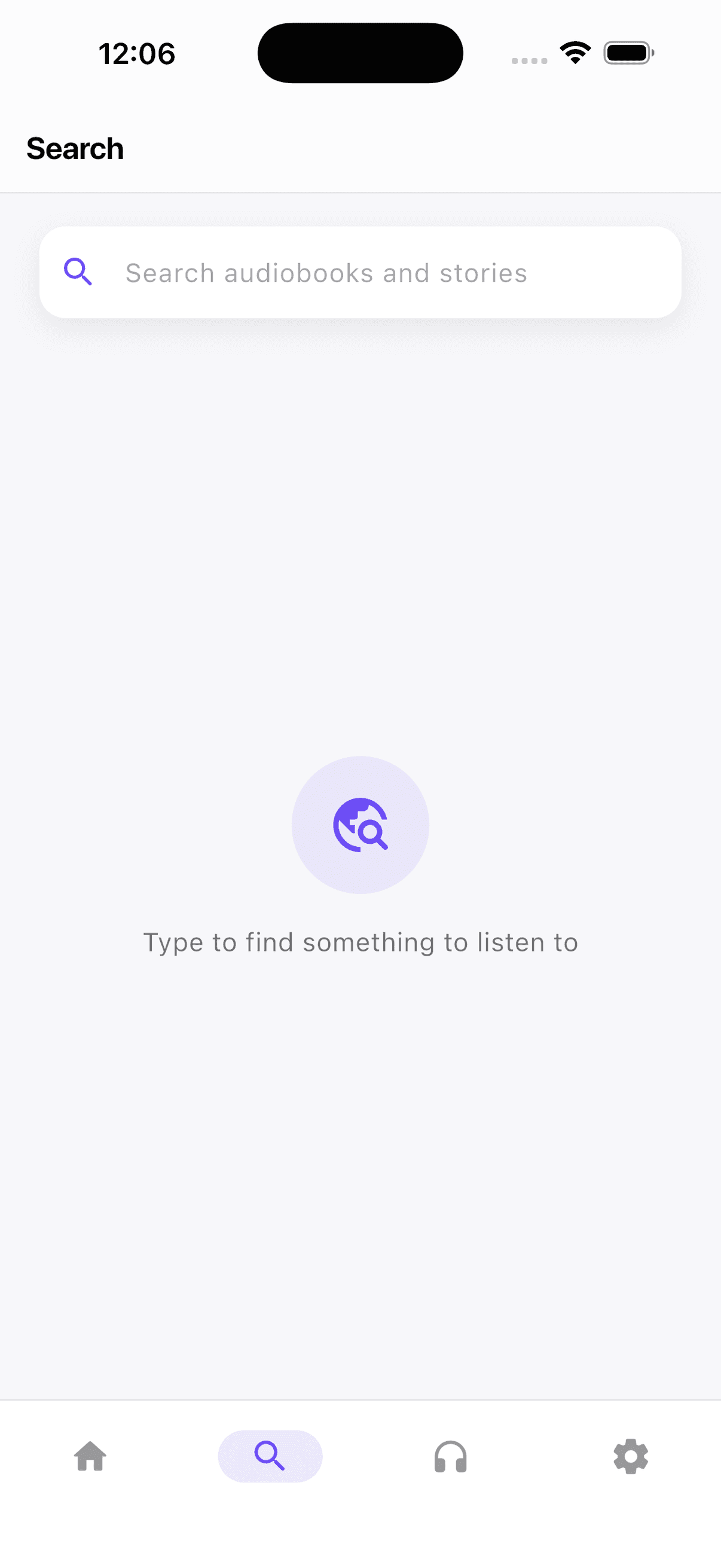 Volt Stream search screen